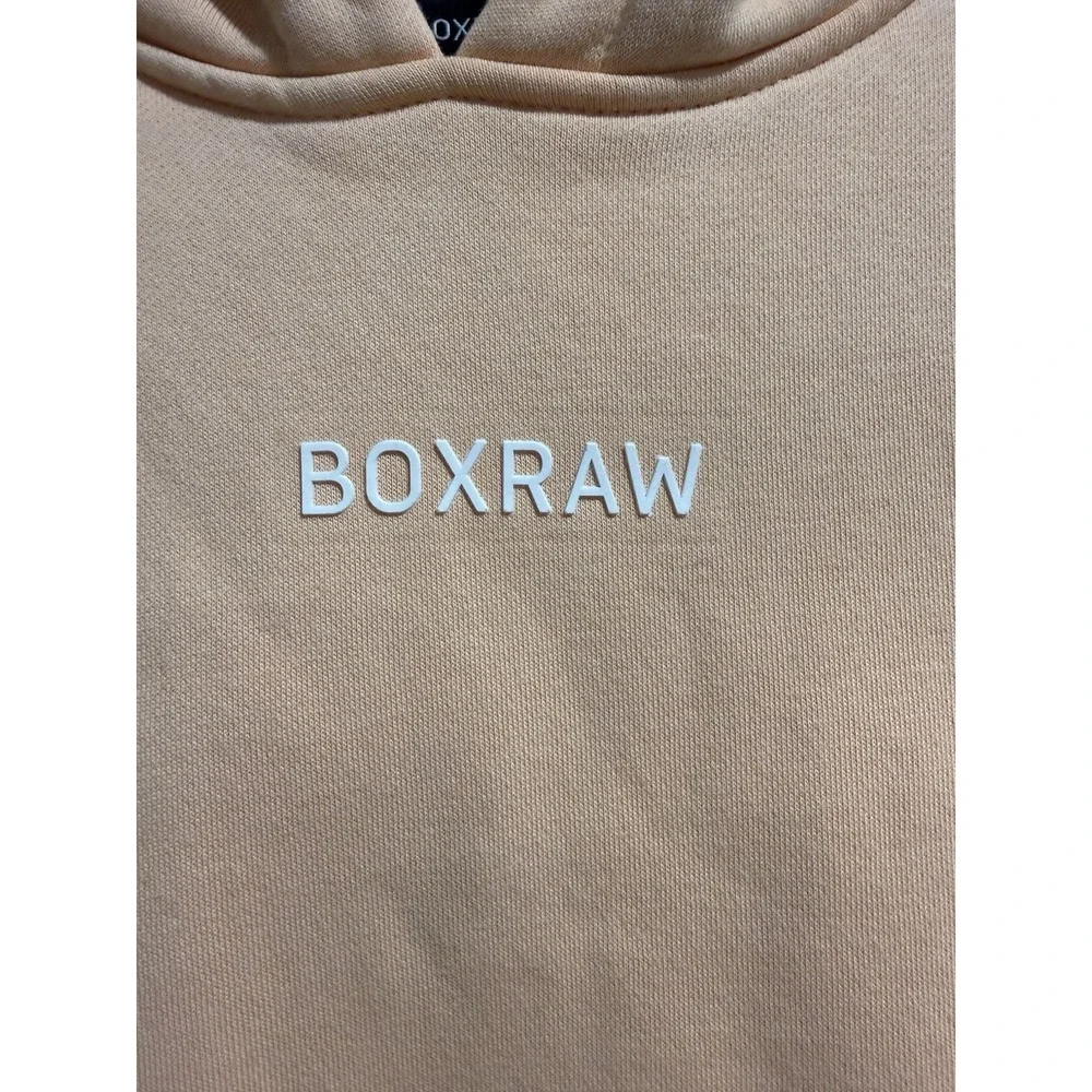 BOXRAW Women's Size Medium Peach Hoodie Sweatshirt Heavyweight Peach EUC